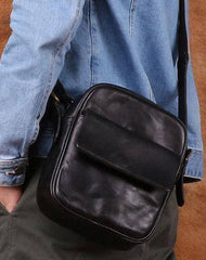 Cool Leather Small Side Bag Messenger Bag Small Shoulder Bags For Men