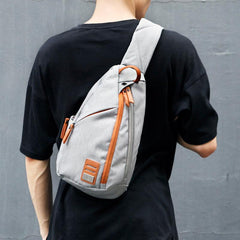 Cool Nylon Casual Men's Black Chest Bag One Shoulder Backpack For Men - imessengerbags