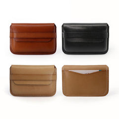 Leather Mens Card Wallets Front Pocket Wallets Cool Small Change Wallets for Men
