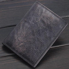 Handmade Mens Cool billfold Leather Wallet Men Small Slim Wallets Bifold for Men - imessengerbags