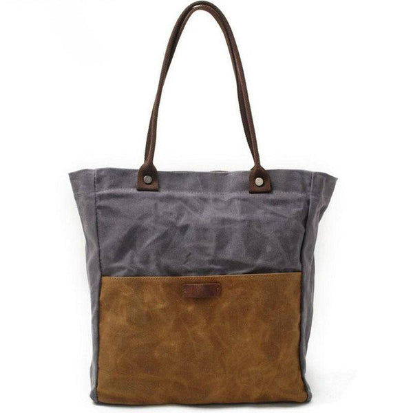 Mens Waxed Canvas Tote Bag Canvas Shopper Bag Canvas Shoulder Bag for Men