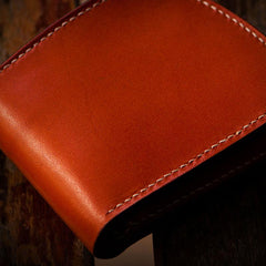 Handmade Leather Bifold Mens billfold Wallet Cool Slim Wallet Biker Wallet for Men - imessengerbags