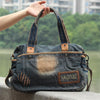 Blue Denim Mens Womens Casual Large Handbag Messenger Bags Jean Handbags Shoulder Bag For Men