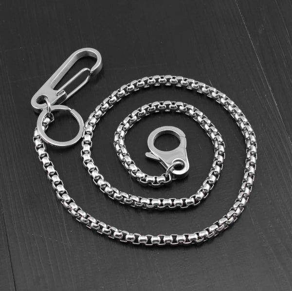 Cool Silver Stainless Steel Wallet Chain Silver Pants Chain Biker Wallet Chain For Men - imessengerbags