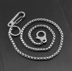 Cool Silver Stainless Steel Wallet Chain Silver Pants Chain Biker Wallet Chain For Men - imessengerbags