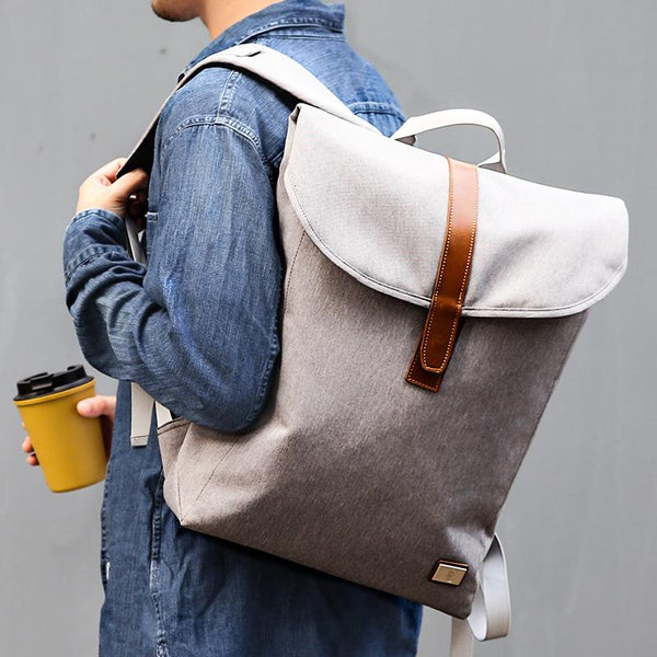 Cool Polyester Fibre Men's 14'' Large Laptop Backpack Travel Backpack For Men - imessengerbags