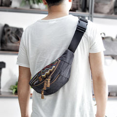 Cool Canvas Village Mens Sling Bag Chest Bag One Shoulder Backpack for Men