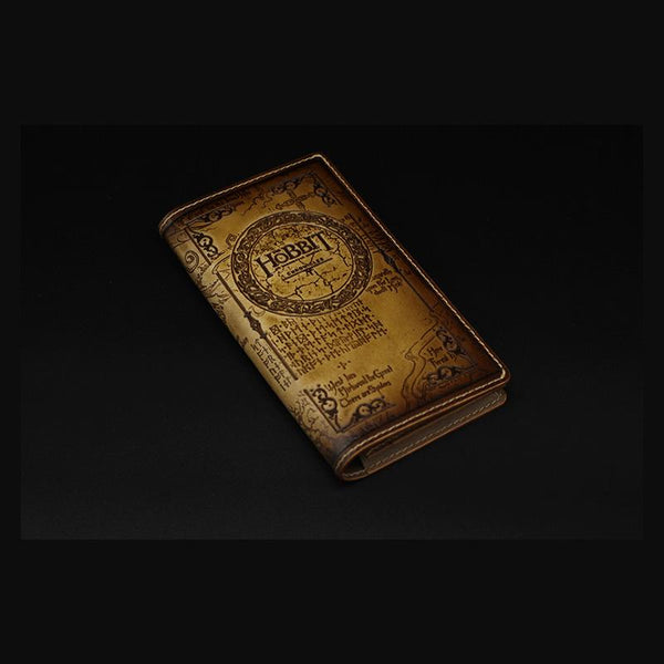 Handmade Leather Tooled Hobbit Mens Long Wallet Cool Leather Wallet Clutch Wallet for Men - imessengerbags