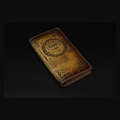 Handmade Leather Tooled Hobbit Mens Long Wallet Cool Leather Wallet Clutch Wallet for Men - imessengerbags