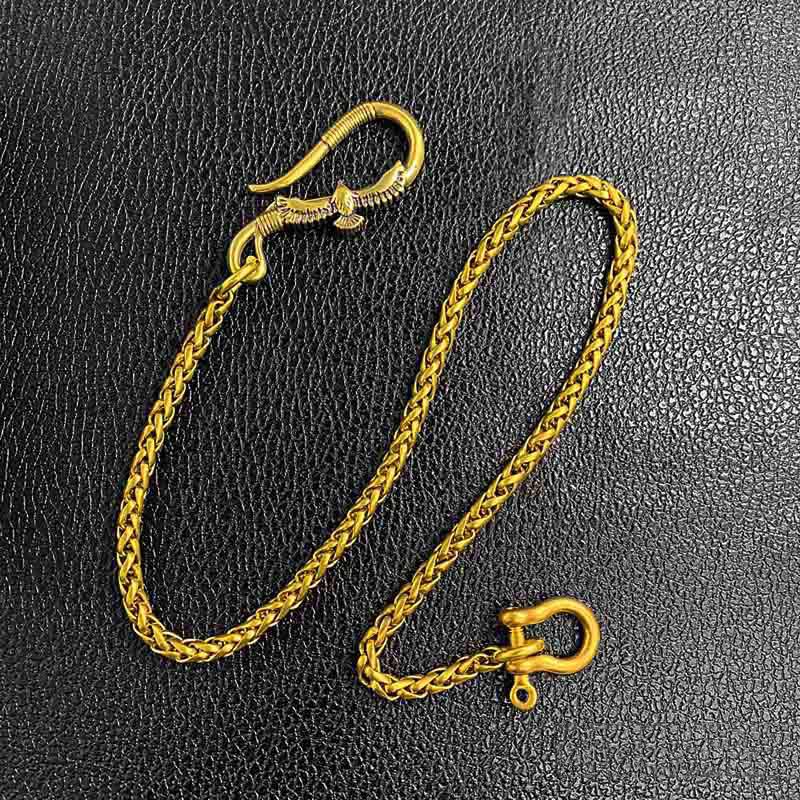 Cool Brass 18" Mens Flying Eagle Key Chain Pants Chain Wallet Chain Motorcycle Wallet Chain for Men - imessengerbags