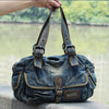 Denim Blue Mens Womens Large Side Bag Handbag Blue Jean Messenger Bag For Men