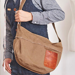 Mens Canvas Cool Side Bag Messenger Bag Canvas Saddle Shoulder Bag for Men - imessengerbags