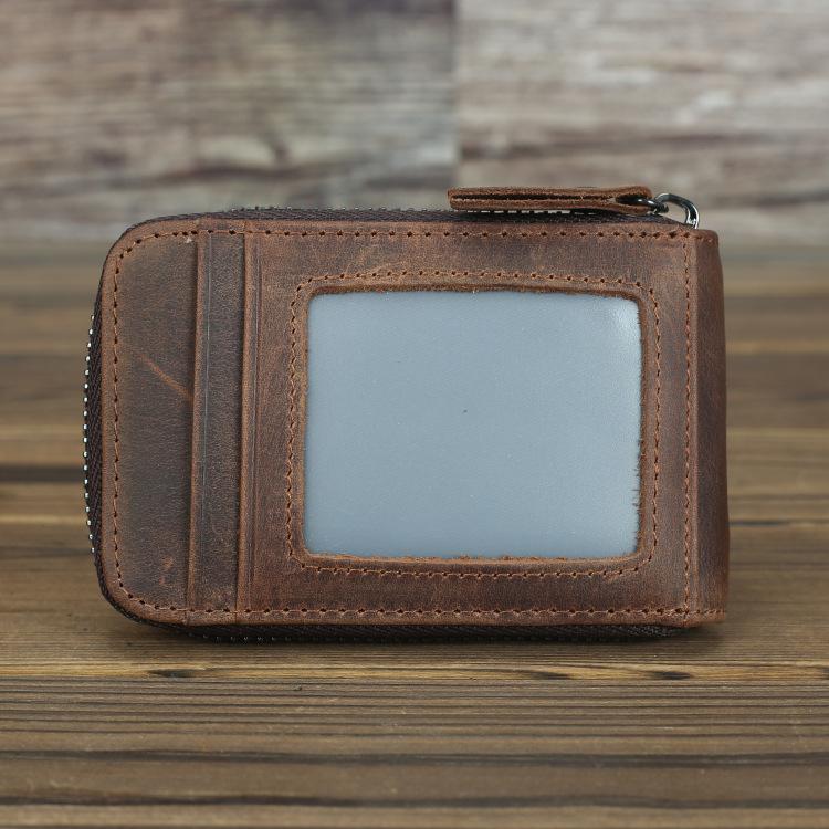 Cool Brown Leather Men's Multi-Card Wallet Coin Wallet Card Wallet For Men