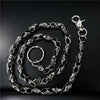 Badass Men's Silver Skull Long Punk Pants Chain Biker Wallet Chain For Men - imessengerbags