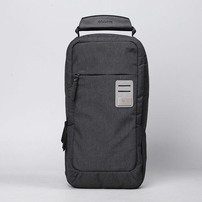 Cool Oxford Cloth PVC Men's Black Sling Bag Chest Bag One Shoulder Backpack For Men - imessengerbags