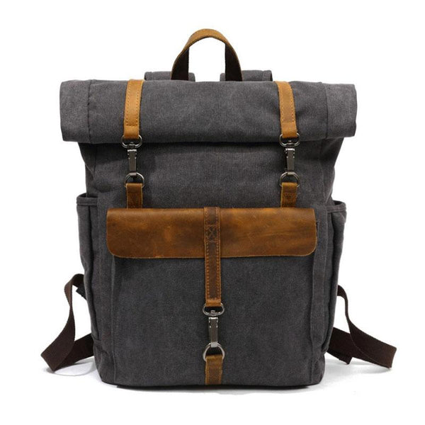 Cool Canvas Mens Travel Backpack Canvas School Backpack Laptop Backpack for Men