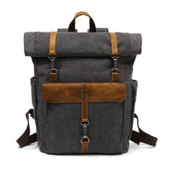 Cool Canvas Mens Travel Backpack Canvas School Backpack Laptop Backpack for Men