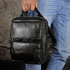Cool Oiled LEATHER MENS Small Side Bag Small SHOULDER BAG HANDBAGS FOR MEN - imessengerbags