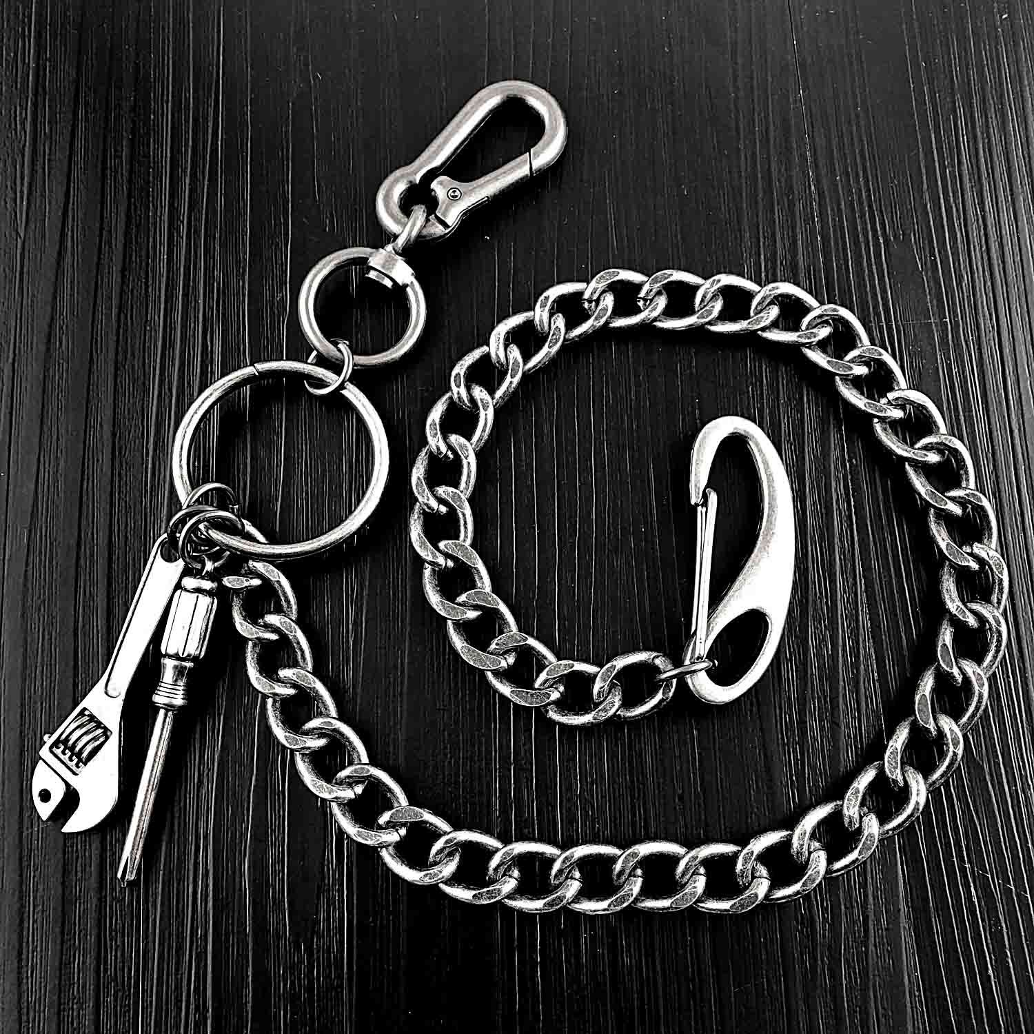 Cool Silver Mens Womens Pants Chain Long Biker Wallet Chain Jeans Chain Jean Chain For Men - imessengerbags