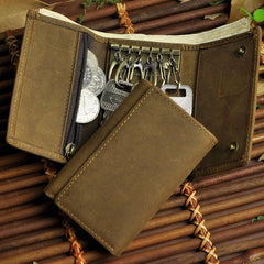 Cool Small Leather Mens Keys Wallet Car Keys Holder Car Key Case for Men - imessengerbags