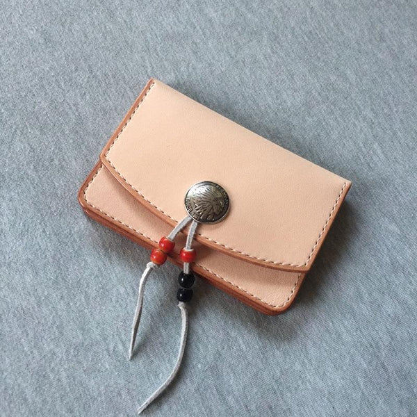 Handmade Leather Mens Cool Slim Leather Envelope Wallet Men Small Wallets Bifold for Men - imessengerbags