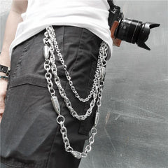 Badass Punk Mens Triple Long Bullet Wallet Chain Pants Chain Jeans Chain Jean Chain For Men - imessengerbags