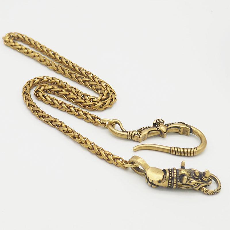 Cool Brass 19'' Mens Pants Chain Key Chain Rock Biker Wallet Chain