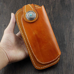 Cool Brown Leather Men's Long Biker Wallet Leather Long Wallet For Men - imessengerbags