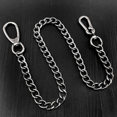 Cool Silver Mens STAINLESS STEEL Pants Chain Wallet Chain Long Biker Wallet CHain For Men - imessengerbags