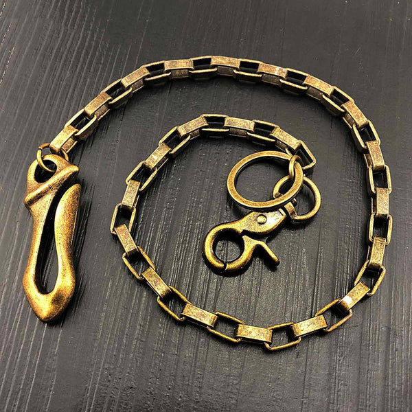 Cool Brass Gold Mens Wallet Chain Biker Wallet CHain Pants Chain Jeans Chain Jean Chain For Men - imessengerbags