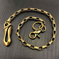 Cool Brass Gold Mens Wallet Chain Biker Wallet CHain Pants Chain Jeans Chain Jean Chain For Men - imessengerbags