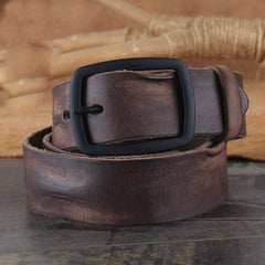 Genuine Leather Punk Rock Biker Trucker Mens Belt Men Black Coffee Belt for Men