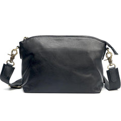Brown Leather Mens Casual Small Courier Bags Messenger Bag Black Postman Bag For Men - imessengerbags