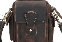 Cool Leather Mens Camera Bag Small Shoulder Bag Crossbody Bag For Men