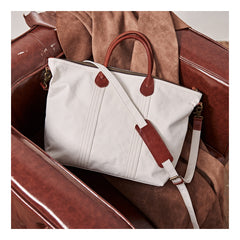Cool Canvas Leather Mens Tote Bag 15'' Messenger Bags Handbag Canvas Tote Shoulder Bag for Men Women - imessengerbags