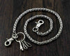 BADASS SILVER STAINLESS STEEL MENS KEY BIKER WALLET CHAIN CHAIN PANTS CHAIN WALLET CHAIN FOR MEN - imessengerbags