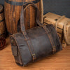 Cool Brown Leather 15 inches Weekender Bag Travel Shoulder Bags Duffle Luggage Handbags for Men