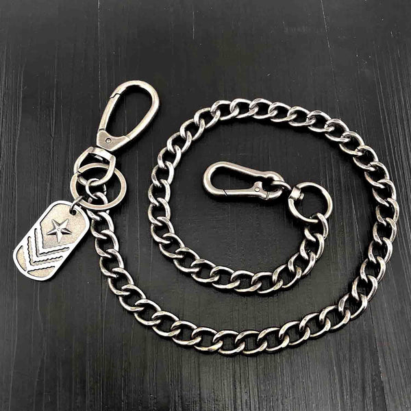 Cool Silver Tag Long Mens Pants Chain Military Tag Wallet Chain Jeans Chain Jean Chains For Men - imessengerbags