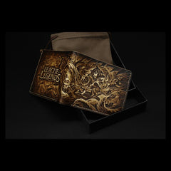 Handmade Leather Tooled League of Legends LOL Ahri the Nine-Tailed Fox Mens billfold Wallet Cool Leather Wallet Slim Wallet for Men - imessengerbags