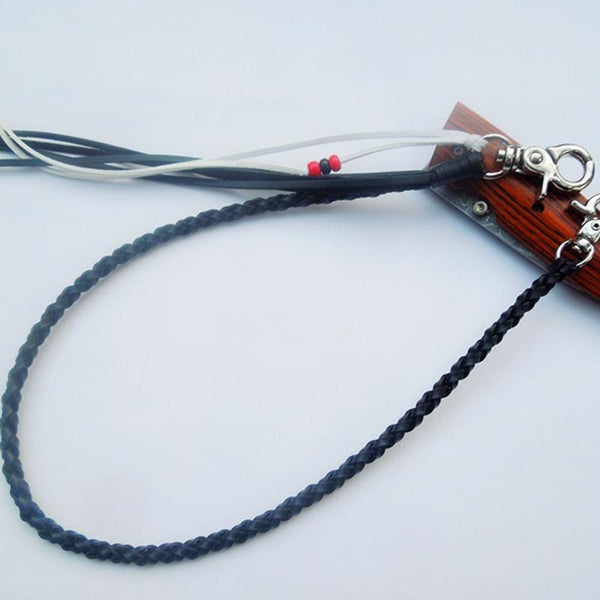 Leather Braided Biker Trucker Wallet Chain for Chain Wallet Biker Wallet Trucker Wallet - imessengerbags