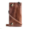 Handmade Mens Cool Leather Chain Wallet Biker Trucker Wallet with Chain for Men - imessengerbags