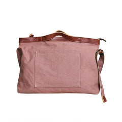 Canvas Womens Mens Pink Leather Large Messenger Bag Courier Bag Green Postman Bag for Men Women