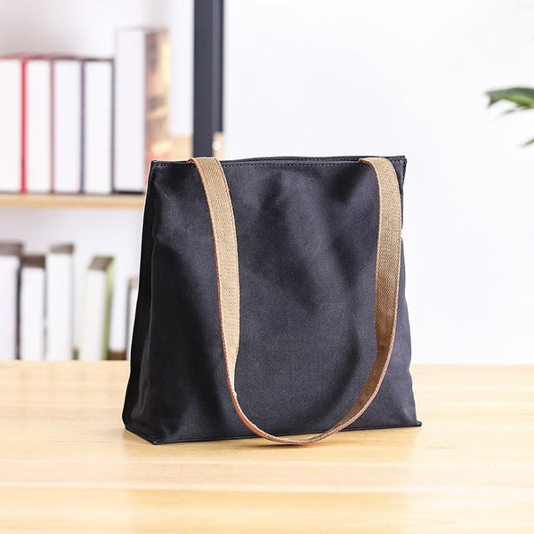 Canvas Mens Womens 11" Simple Tote Bag Handbag Tote Bag Shoulder Bag Tote Purse For Men - imessengerbags