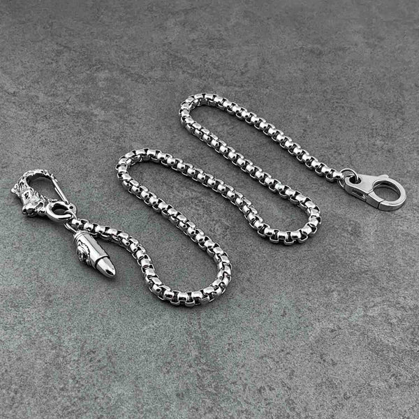 Cool Stainless Steel Mens Bullet Pants Chain Wallet CHain Biker Wallet Chain For Men - imessengerbags