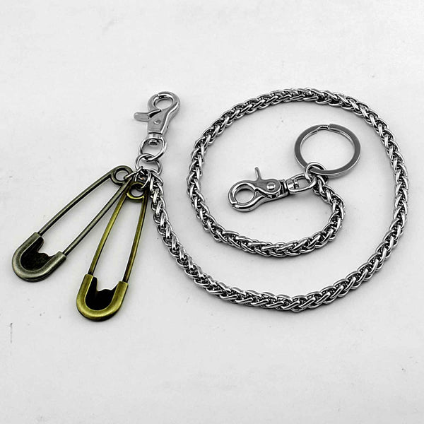 Silver Cool Pin Key Chain Long Wallet Chain Punk Pants Chain Wallet Chain For Men - imessengerbags