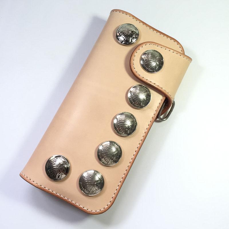 Handmade Leather Biker Wallet Mens Cool Chain Wallet Trucker Wallet with Chain - imessengerbags