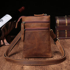 Vintage Leather Men's CELL PHONE HOLSTER Belt Pouch Waist Small Side Bag For Men - imessengerbags