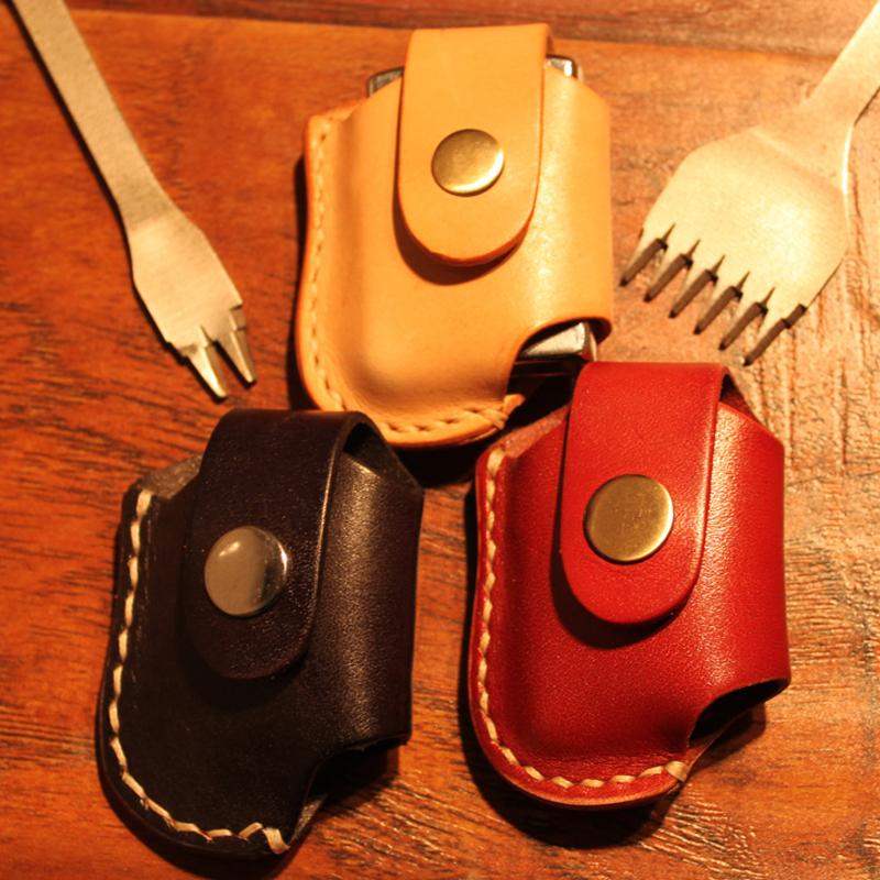 Mens Leather Zippo Lighter Pouch with Loop Cool Small Zippo lighter cases with Clip - imessengerbags