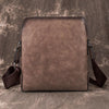 Vintage Coffee LEATHER MEN'S Small Side bag Brown Vertical Phone Bag MESSENGER BAG Courier Bag FOR MEN