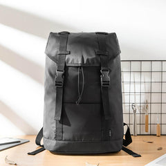 Black Cool Mens Nylon 15 inches Large Student Backpacks Hiking Backpacks Travel Backpacks Laptop Backpack for men - imessengerbags